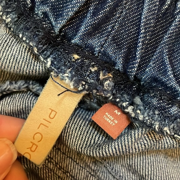 Pilcro womens medium 8 10 jeans cottage utility crop blue pockets high rise - Picture 6 of 10